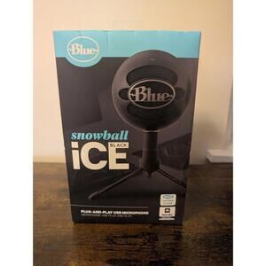 Blue Snowball iCE (Black) USB Mic for Recording & Streaming on PC & Mac - Sealed
